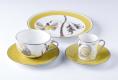 Coffee and Tea Cups and Dessert Plate