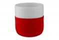 Red Fluted Contrast Mug