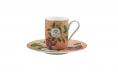 Coffee cup and saucer. Beige